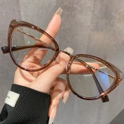 Resim Y2K Kedi Gözü Reçetesiz Bilgisayar Gözlükleri, Tam Çerçeve TR Çerçeve, Polikarbonat Lens, Mavi Işık Önleyici, Unisex Gözlük Metal Menteşelerle, Çoklu Renk Seçenekleriyle Gözlük Kılıfı ile 