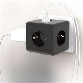 Resim Buffer Isıya Dayanıklı Termal Akım Korumalı Ve Çocuk Korumalı 3 Priz Girişli 3 Usb Girişli Küp Priz 