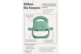 Resim Marsilyan- Koyu Yeşil Bebek Silikon Diş Kaşıyıcı 