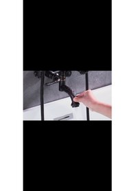 Resim İsaoğlu Yapı Siyah Duş Seti Siyah Vintage Duş Sistemi Klasik Tasarım Işlemeli Duş Seti Siyah 