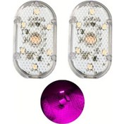 Resim Hightower 2 Adet Araç İçi Led Okuma Lambası, Usb Şarjlı Pembe Mor Ortam Aydınlatması 