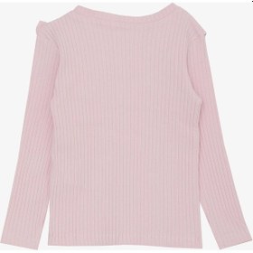 Resim Breeze Kız Çocuk Uzun Kollu Tişört Yakası Fırfırlı Armalı 3-8 Yaş, Pembe-pembe Pembe 
