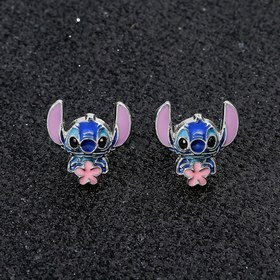 Resim 1 Çift Disney Lilo & Stitch Sevimli Küpeler - Kawaii Anime Çizgi Film Karakterleri, En İyi Arkadaş Hediyeleri İçin Stitch Moda Küpeleri - Stil: Tatil, Tür: Kulak Tıpası, Tema: Tatil, Taş Yaratma Yöntemi: Sentetik, Ana Malzeme: Alaşım, Küpe Direği Malzemesi: Alaşım, Durum: Günlük Durum, Parti Durumu, Tatil Durumu, Tatil: Sevgililer Günü, Şükran Günü, Noel, Sezon: Hepsine Uygun 