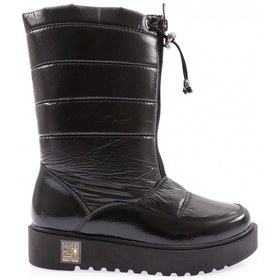 Resim Dgn 002-22k Kadin Ön Bağcikli Yan Femuarli Paraşüt Bot 002-2114-R1645 Siyah Rugan 