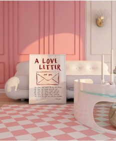 Resim Çerçevesiz Poster A Love Letter For You Zarflı 
