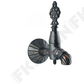 Resim Fkn Lüx Burmalı Bakır Eskitme Osmanlı Musluk 