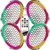 Resim Poke Krom Pixel Ledli Oval Hoparlör Kapak 4 Adet Animasyonlu Poke 