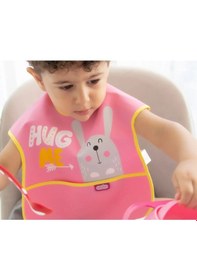 Resim Babyjem Poli Muşamba Mama Önlüğü Büyük Pembe 