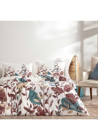 Resim Çift Kişilik Ranforce Nevresim Takımı Daisy Ekru Çok Renkli 