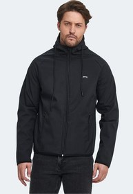 Resim Slazenger RANGI Erkek Kapüşonlu Siyah Mont & Kaban 