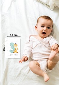 Resim Metranya Bebek Aylık Anı Kartları, 20 Adet Yenidoğan Konsept Fotoğraf Çekim Kartı Bebek Hediyelik Müjde Kartı 