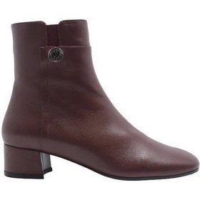 Resim Poletto Hakiki Deri Kahve Bot Topuklu 9916 01-1355 Kahve 