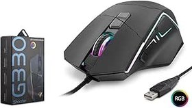 Resim Hadron G330 Shooter 6400dpi RGB Ledli 1.50mt USB Kablolu Oyuncu Mouse - Siyah 