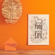 Resim Özverler Yemek Mottolu Mdf Tablo - Renkli - 20x30 cm 