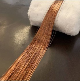Resim AKOLİFE Bronz Saç Simi / Simli Saç Kaynak / Hair Tinsel / Parlak Örmeli + Kaynak Boncuğu 