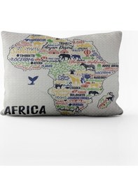 Resim Paradero Africa Haritası Yastık Kılıfı 