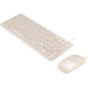 Resim Rogfer Mld-568 Ofis Oyun Tel Mouse Klavye Seti, Kablo Uzunluğu: 1.25m Beyaz - Beyaz Optik 