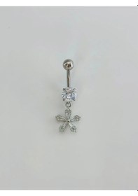 Resim Çiçek Detaylı Göbek Piercing Çok Renkli 43153075 