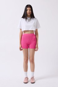 Resim Bisikletçi Fuşya Şort - 38 