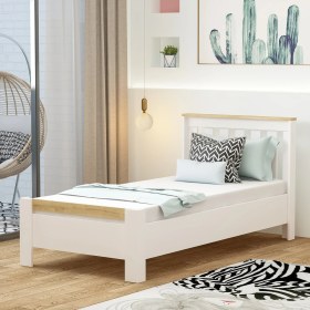 Resim Betroya Optima Karyola Beyaz Safirmeşe 190 x 90 cm | Modern ve Dayanıklı Tek Kişilik Karyola 