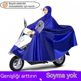 Resim Yağmur Fırtınasını Önlemek İçin Motosiklet Araba Panço Yağmurluk Eflatun 