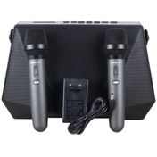 Resim mega fair Shıle Sl-3a İki El Mikrofonlu Kumandalı Usb/sd/bt Portatif Hoparlör 