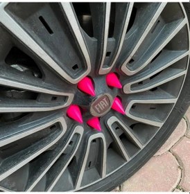 Resim Sts Oto Aksesuar Sivri Mermi Bijon Kapağı Sökme Aparatlı Pembe 19 mm (01) 