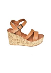 Resim Fox Shoes S996061209 Taba Dolgu Topuklu Kadın Ayakkabı Taba 