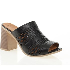 Resim Nemesis Shoes Kadın Terlik Siyah Deri 