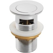 Resim Nsk N201048002 Basmalı Lavabo Süzgeci. Su Taşma Delikli. Krom 