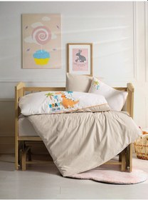 Resim Cotton Box Punch Nakışlı Bebek Nevresim Takımı Kiddo Krem 