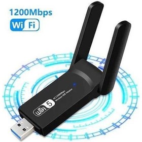 Resim 1200Mbps Dual Band Uzun Menzilli Kablosuz Wi-Fi Adaptörü USB Anten 