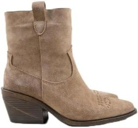 Resim Manijero (Gona) Kadın Hakiki Deri Önü Troklu Kovboy Özel Eskitme Vizon Bot 