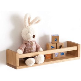 Resim Alyones Doğal Renk Montessori Çocuk Odası Duvar Rafı 