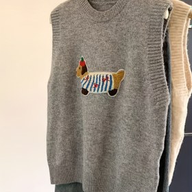 Resim Kadın Kazak Yelek - Santa Şapkası ile Sevimli Köpek, Sonbahar/Kış için Yumuşak Uzun Saçlı Kazak, Günlük ve Tatil Kıyafetleri için Rahat Katlama Parçası - Köpek Severler için Mükemmel Hediye, Köpek Kazak, Kış Giyim, Şen Köpek Tasarımı, Rahat Kazak, Sonbahar Modası, Eğlenceli Desen, Sıcak Kumaş, Kazak Üst, Evcil Hayvan Severleri 