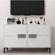 Resim MERT SERT MOBİLYA Ctn Beyaz Konsol,tv Sehpası,tv Ünitesi,kahve Köşesi,banyo Dolabı,çok Amaçlı Dolap 