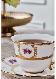 Resim Karaca Royal Bone Elizabeth 2 Kişilik Çay Fincanı 