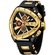 Resim Fochsia Lıge Yeni Tarz Kolej Spor Kronograf Aydınlatmalı Takvimli Altın Siyah Kuvars Saat Diğer 