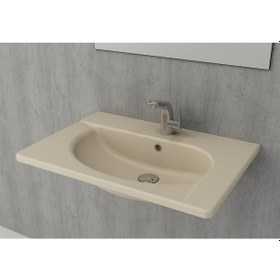 Resim Bocchi Taormina Arch Etajerli Lavabo 65 x 45 CM Mat Yasemin 