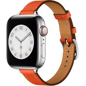 Resim Küçük Bel Deri Saat Kordonu iOS Uyumlu Ultra 49mm-watch Ultra 2 49mm / Seri 9-8-7 45mm / Se 3-se 2-6-se-5-4 44mm / 3-2-1 42mm 