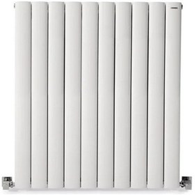 Resim 900mm x795mm Yüksek Isı Kapasiteli Dekoratif Lilac Dikey Beyaz Alüminyum Radyatör 