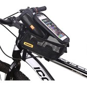 Resim Rzahuahu 7in Bisiklet Çantası Çerçeve Ön Üst Tüp Bisiklet Çantası Su Geçırmez Dokunmatik Ekran Telefon Kılıfı Mtb Çerçeve Paketi Bisiklet Aksesuarları Bisiklet Parçası(Yurt Dışından) 