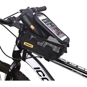 Resim Rzahuahu 7in Bisiklet Çantası Çerçeve Ön Üst Tüp Bisiklet Çantası Su Geçırmez Dokunmatik Ekran Telefon Kılıfı Mtb Çerçeve Paketi Bisiklet Aksesuarları Bisiklet Parçası(Yurt Dışından) 