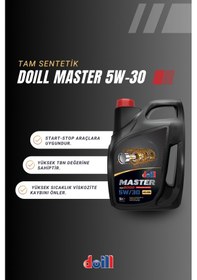 Resim Doill Master 5W-30 Api SM/CF Acea A5/B5 Tam Sentetik Motor Yağı 5 L 