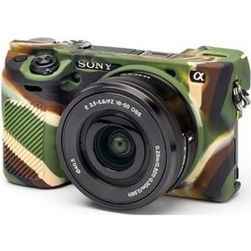 Resim Easycover Sony A6000/A6100/A6300/A6400 Silikon Kılıf (Kamuflaj) 
