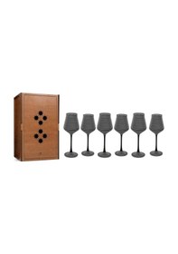 Resim Anadolia Modern Tasarımlı Çizgili 6'lı Kadeh Seti 