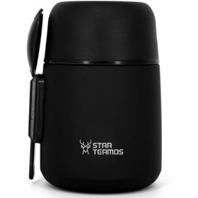 Resim Star Termos Thermbox 500 ml Paslanmaz Çelik Yemek & Mama Termosu - Siyah 