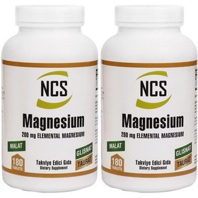 Resim Magnesium (Magnezyum) Malat Glisinat Taurat 180 Tablet X 2 Kutu 