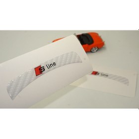Resim Audi A6 S Line Logo Beyaz Karbon Desen Damla Epoksi Ayna Çamurluk 