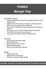 Resim POMEX Mangal Temizlik Taşı - 2'li - Izgara, Döküm ve Yanık Yağ Temizleyici 